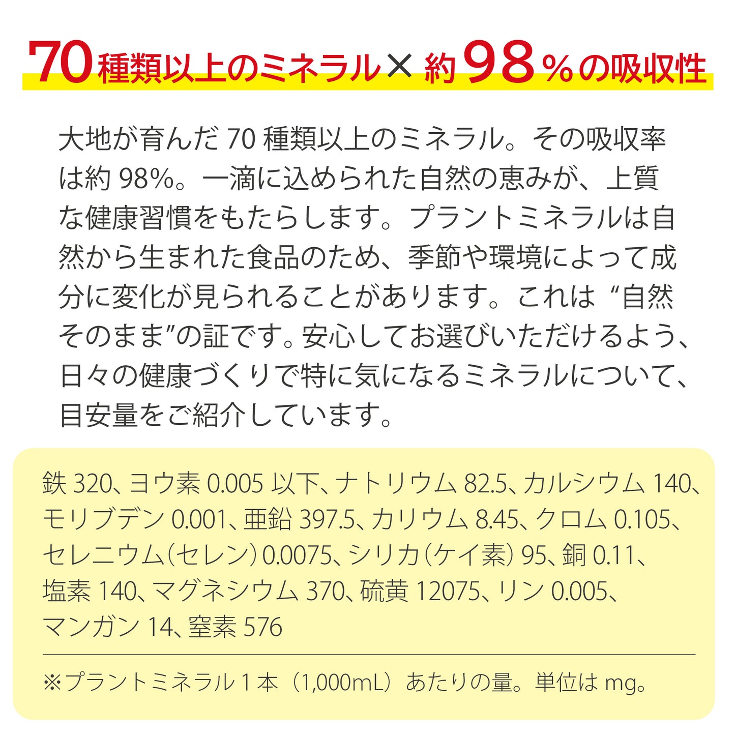 EONiCA プラントミネラル 1000mL
